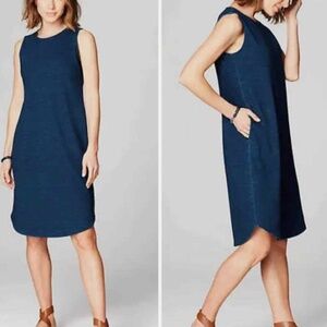 J. Jill Pure Jill Indigo Shirttail Dress River Wash Size LP